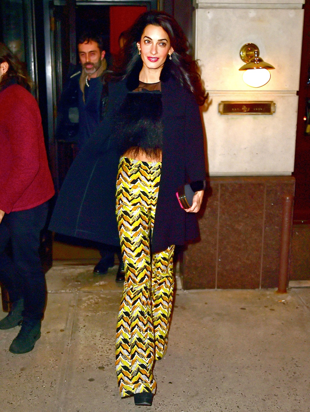 http3A2F2Fassets s3.usmagazine.com2Fuploads2Fassets2Farticles2F84801 amal alamuddin crop top printed bell bottoms 70s trend street style photos2F1427287731 amal alamuddin zoom