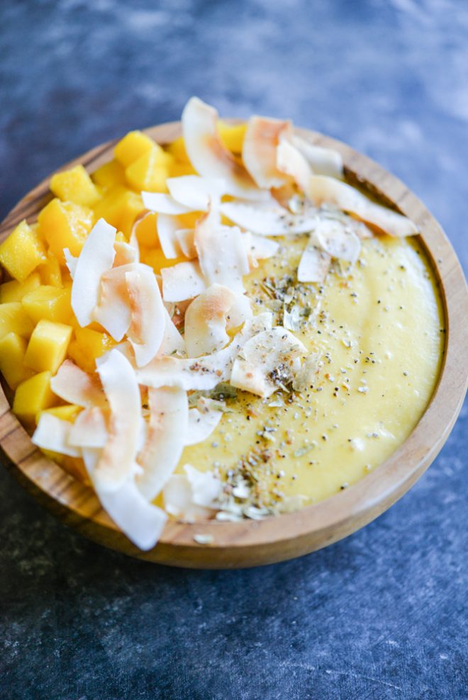 Mango Lassi Smoothie Bowl Fed and Fit 3 660x988